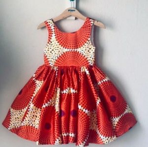 Poppa orange dress, beautiful print